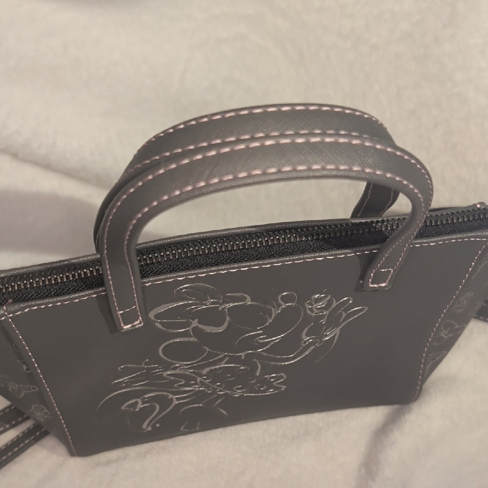 Gray Handbag With Character Design - image 6